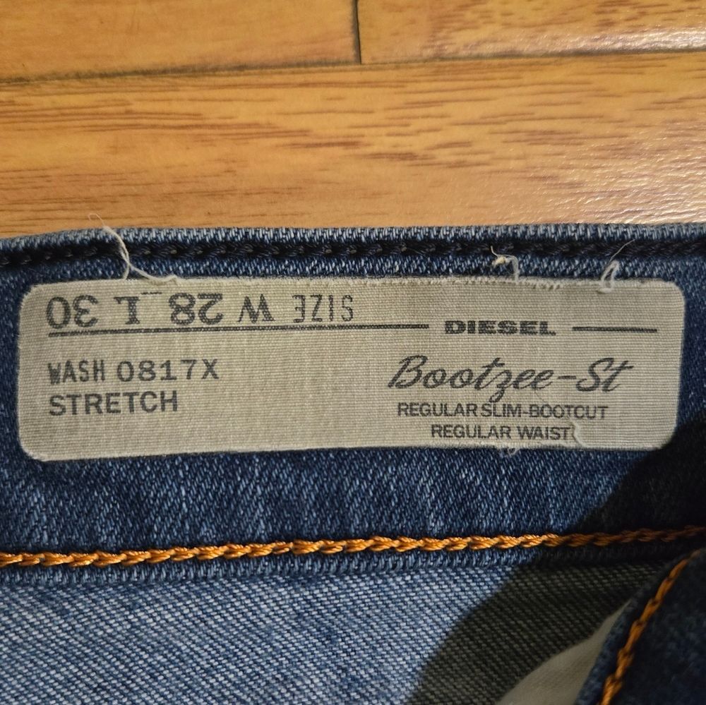 Diesel BOOTZEE Women Denim Stretch Jeans Slim Bootcut Regular Waist- Size 28 - Picture 8 of 11